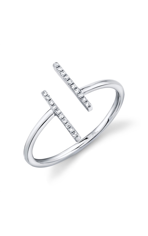 White 14 Karat Fashion Ring Size 7 With 20=0.06Tw Round G/H Si Diamonds