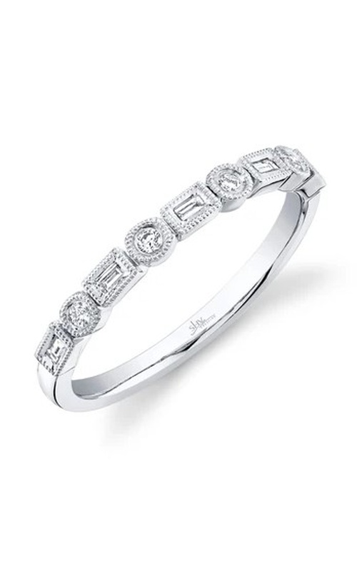 White 14 Karat Diamond Fashion Ring Size 7 With 9 = 0.14Tw Mixed G/H Si Diamonds