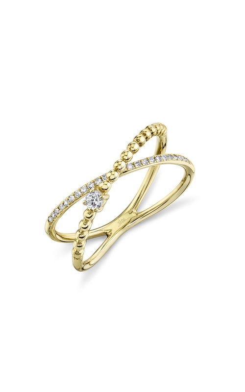 Yellow 14 Karat Fashion Ring Size 7 With 23=0.12Tw Round G/H Si Diamonds