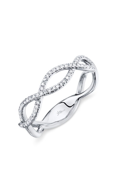 White 14 Karat Fashion Ring Size 7 With 60=0.19Tw Round G/H Si Diamonds