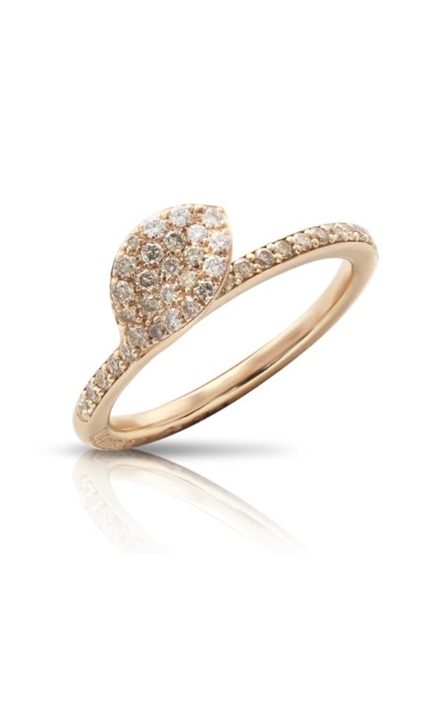 Pasquale Bruni Petit Garden Ring Rose 18 Karat Fashion Ring Size 7.5 With 34=0.27Tw Round Champagne Diamonds And 6=0.06Tw Round White Diamonds