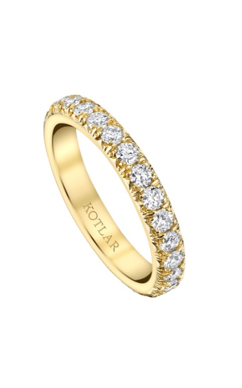 Harry Kotlar Yellow 18 Karat French Cut Artisan Pave Fashion Ring With 1.04Tw Round G Vs1 Diamonds