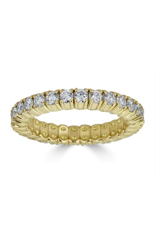 Zydo Yellow 18 Karat Stretch Diamond Eternity Ring With 28=1.26Tw Round F Vs Diamonds