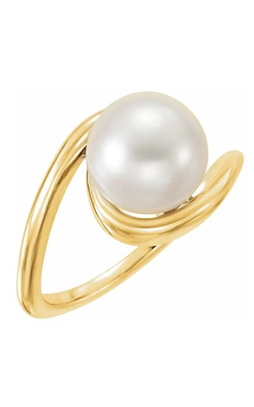 Yellow 14K Pearl Ring Size 8