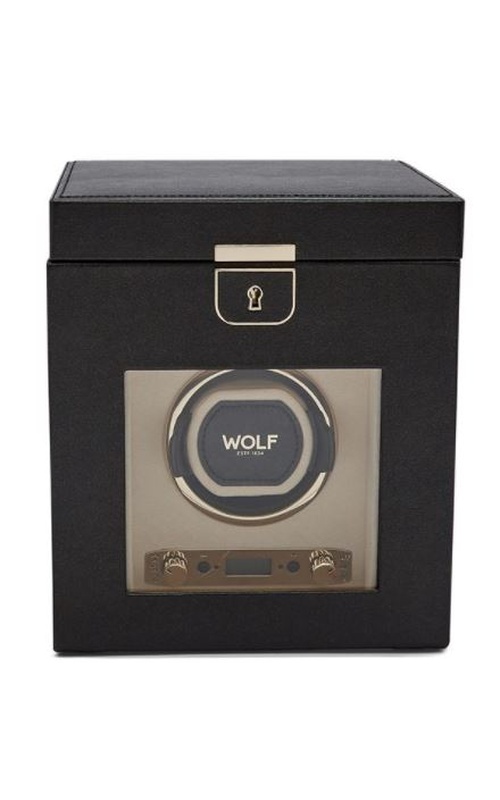 Wolf Palermo Single Winder With Jewelry Storage Anthracite