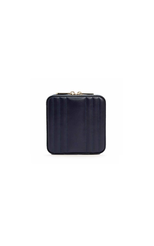 Wolf Maria Square Zip Jewelry Case - Navy