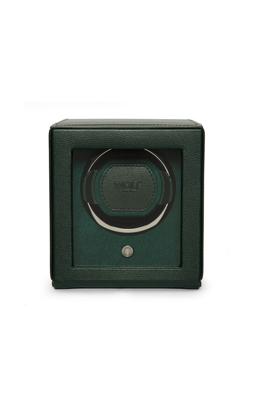 Wolf Cub Single Watch Winder With Cover - Green