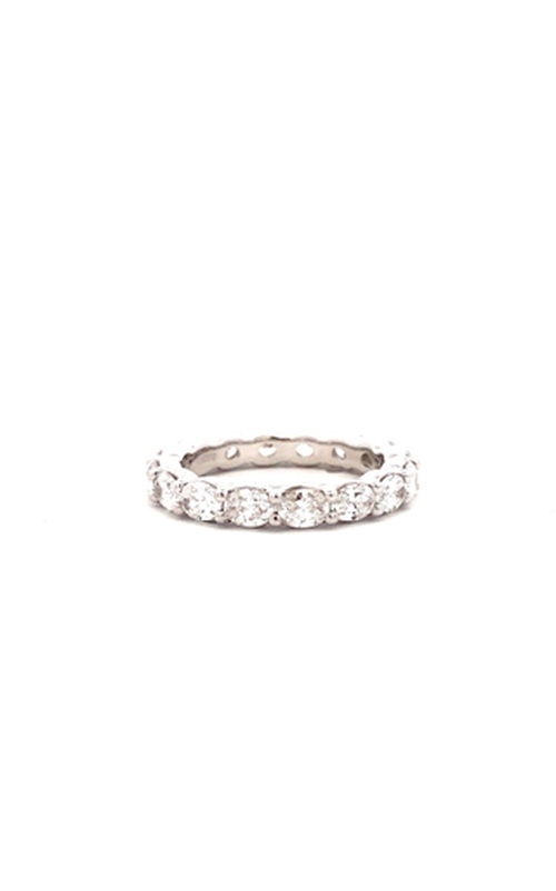 Lady's Platinum Wedding Band Size 6.5 With 13 = 3.98Tw Oval G/H Vs Diamonds