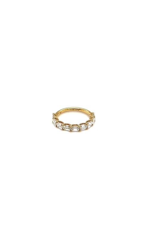 18KY BAND SET EAST WEST W/ 9=2.18CTW I/J VS ROUND DIAMONDS