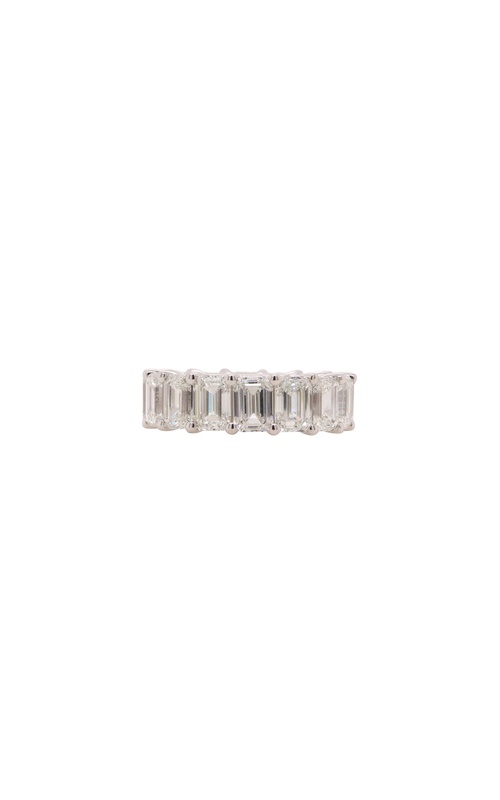 14KW Eternity Band with 16=11.64CTW F-H VVS1-VS2 Emerald Cut Diamonds, Set North South, Size 6.5, 6.87gr