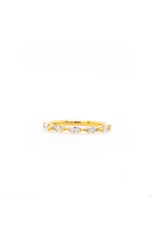 Yellow 18 Karat 7 Stone Wedding Band Size 6.5 With 7=0.72Tw Marquise G/H Vs1-Vs2 Diamonds