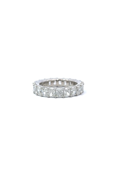 Platinum Eternity Wedding Band Size 6.5 With 21=5.02Tw Radiant G/H Vs Diamonds