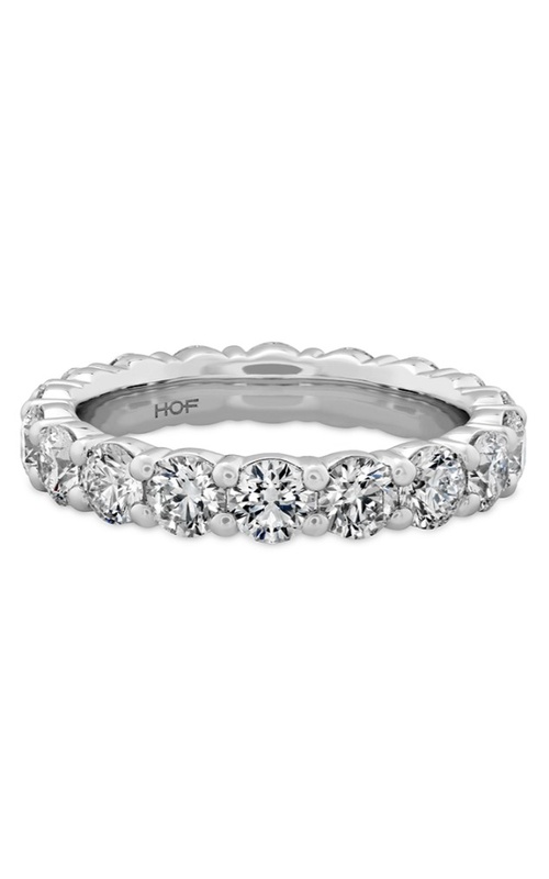 Hearts On Fire White 18 Karat Wedding Band Size 6.5 With 20=2.65Tw Round G/H Vs-Si Diamonds