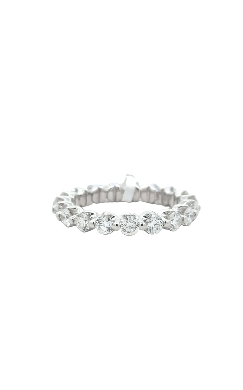 White 14 Karat Wedding Band Size 6.5 With 19 = 1.71Tw Round G/H Si Diamonds