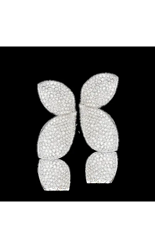 Pasquale Bruni 18K White Gold Giardini Segreti Earrings with 4.16Ctw F-G VVS-VS Diamonds
