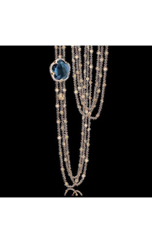 Pasquale Bruni 18K Rose Bon Ton Sautoir Necklace with 0.20Ctw F-G VVS-VS Diamonds