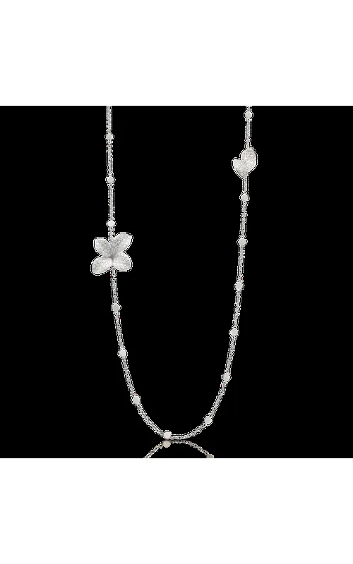 Pasquale Bruni 18K White Gold Giardini Segreti Necklace with 1.08Ctw F-G VVS-VS Diamonds