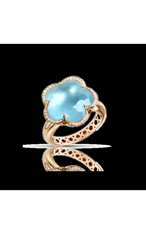 Pasquale Bruni 18K Rose Bon Ton Ring with 0.15Ctw F-G VVS-VS Size: 13