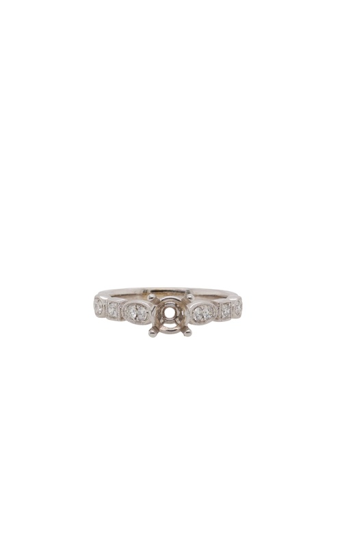 White 18 Karat Ring Size 6.5 With 10=0.26Tw Round Diamonds