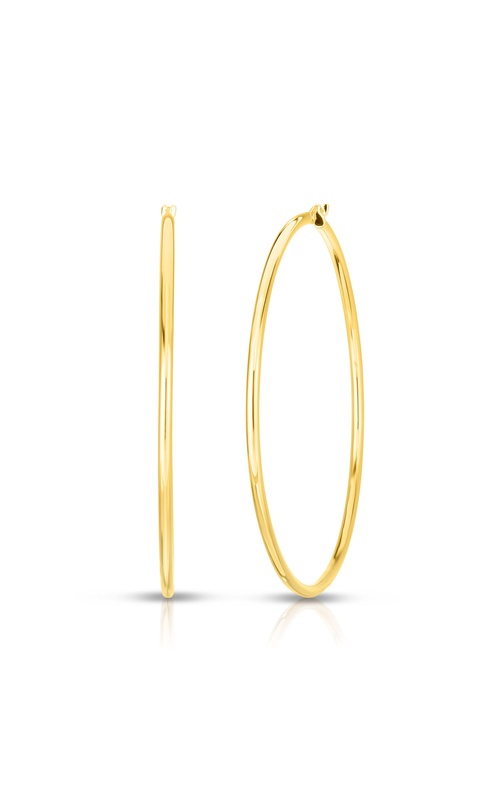 Roberto Coin Yellow 18 Karat Large Hoop Earrings