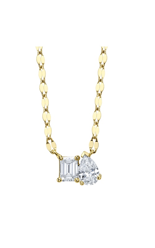 14K Yellow Diamond Emerald Sparkle Chain Necklace with 0.42CT Diamond
