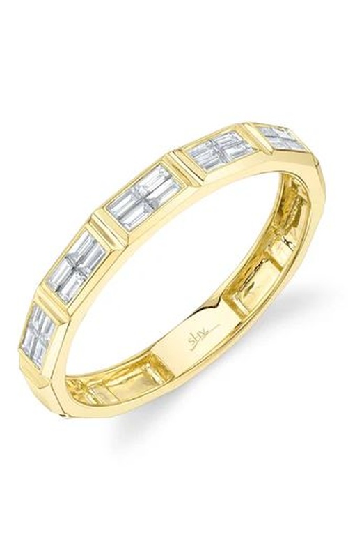Yellow 14 Karat Diamond Baguette Geo Cut Band Size 6.25 With 20 = 0.30Tw Baguette G/H Si Diamonds