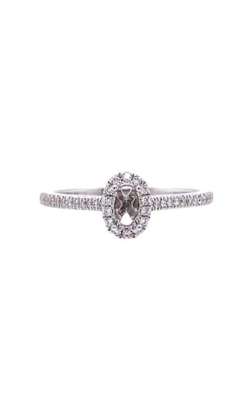 White Polished 18 Karat Ring Size 6.5 With 42=0.15Tw Round G/H Si Diamonds