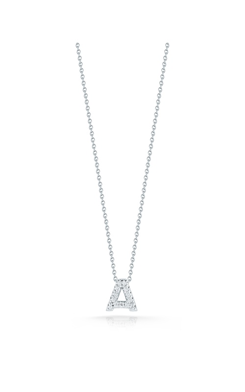 Roberto Coin White 18 Karat Diamond Love Letter A Pendant With 13=0.06Tw Round G/H Si Diamonds