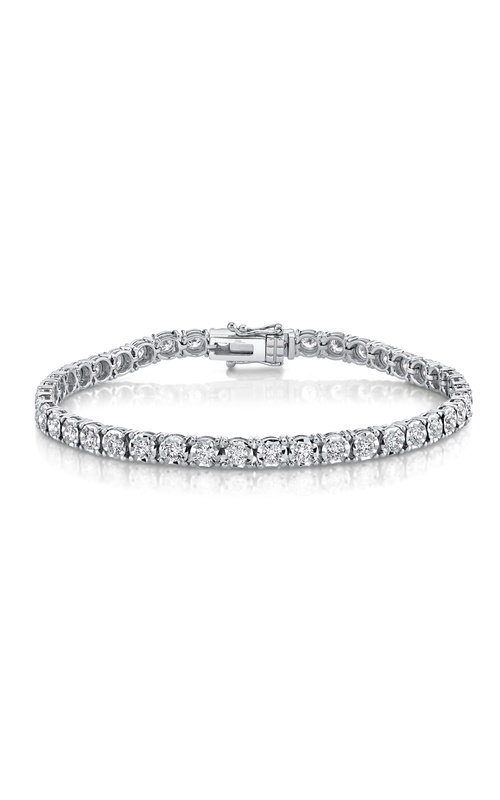 White 14 Karat Diamond Tennis Bracelet With 43=3.00Tw Round G/H Si Diamonds