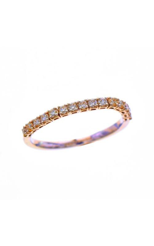 White 18 Karat Wedding Band Size 6.5 With 15=0.28Tw Round G/H Si Diamonds
