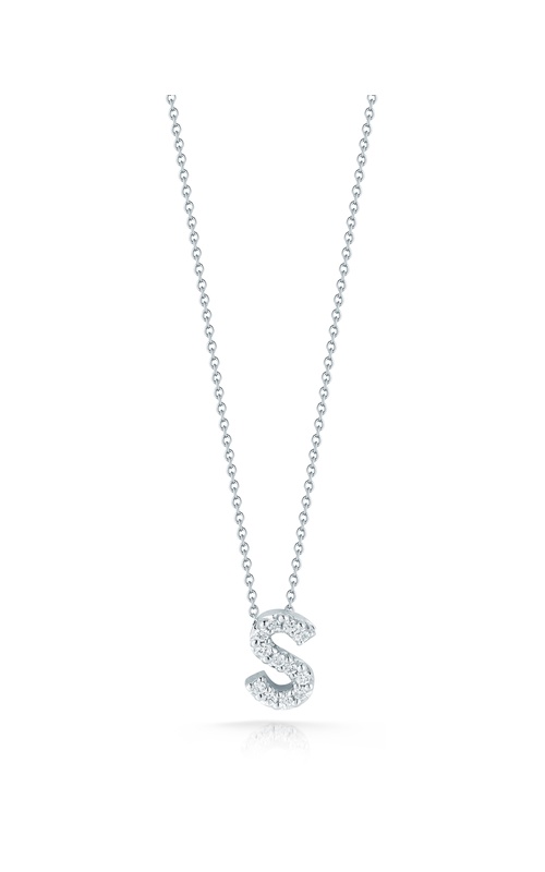 Roberto Coin White 18 Karat Love Letter S Pendant With 0.05Tw Round GH SI Diamonds