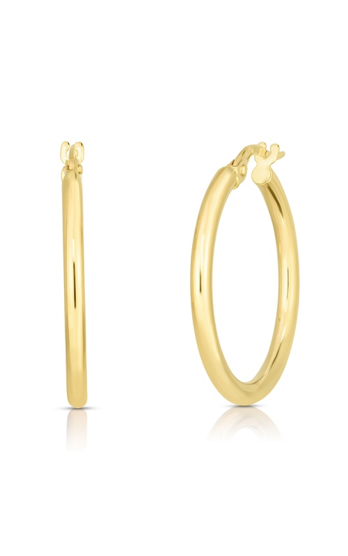 Roberto Coin Yellow 18K Karat 25mm Hoop Earrings