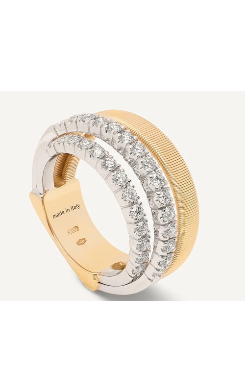 Marco Bicego Yellow 18 Karat Masai Ring Size 7 With 0.70Tw Round G VS-VVS Diamonds