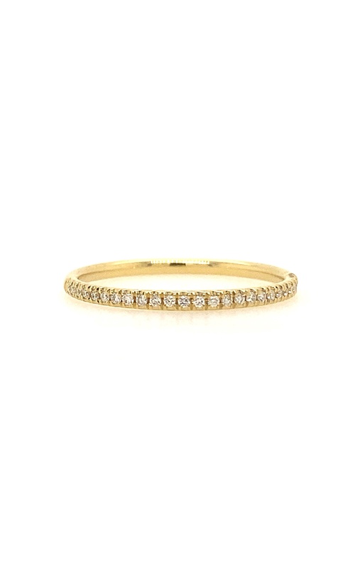 Yellow 18 Karat Wedding Band Size 6.5 With 25=0.10Tw Round G/H Si Diamonds