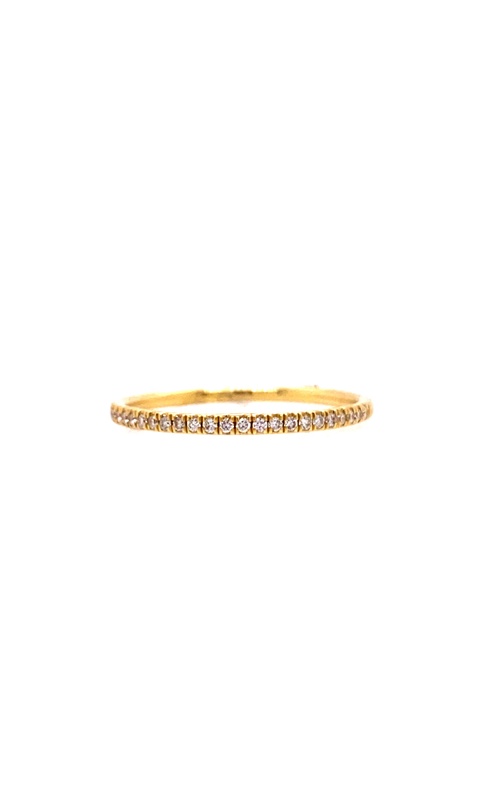 Yellow 18 Wedding Band Size 6.5 With 25=0.11Tw Round G/H Si Diamonds