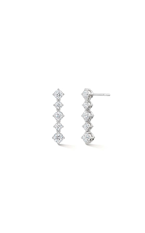 Hearts On Fire 18k white gold Cascade Alternating Diamond Drop Earrings with 10=1.41ctw G/H VS round diamonds