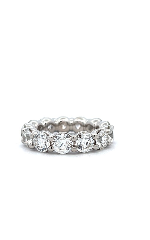 Platinum Eternity Wedding Band Size 6.5 With 13=6.5Ctw G Si1 Round Diamonds