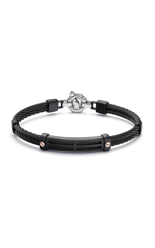 Baraka 18k rose gold and stainless steel bracelet