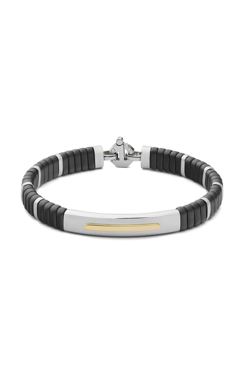 Baraka 18k yellow gold/stainless steel and ceramic bracelet