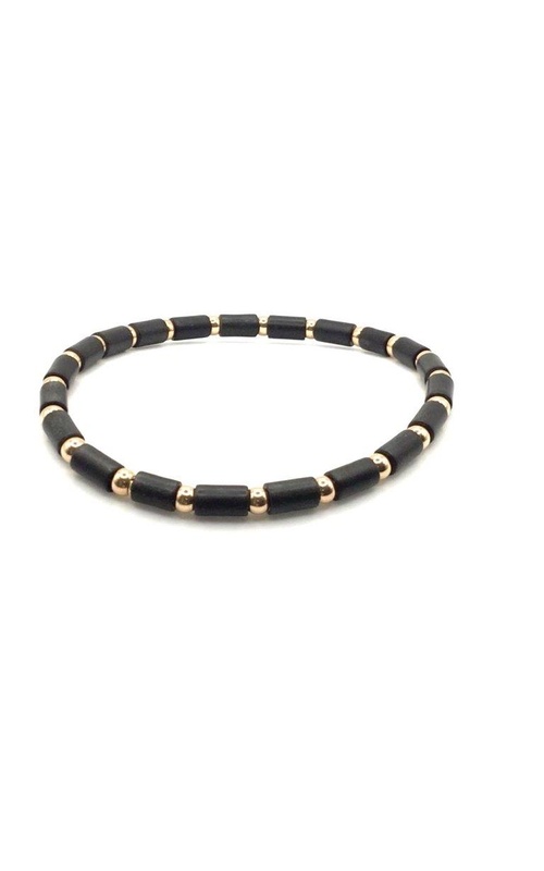 Rose 18 Karat/Onyx Bracelet