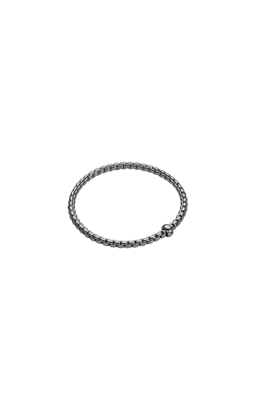 Fope Eka 18KW bracelet with 0.01ct black diamond size large