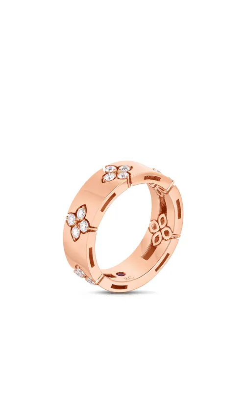 18K Rose Diamond Love in Verona Ring with 0.09TCW G/H SI
