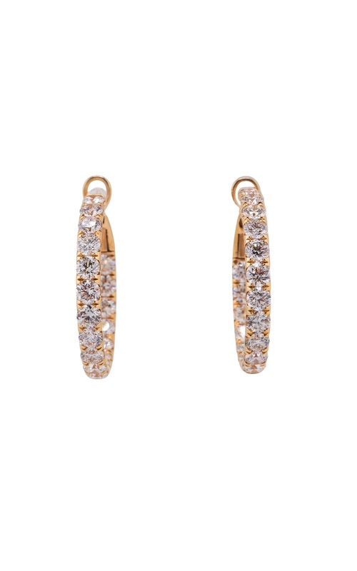 Yellow 18 Karat Earrings With 36 6.06Tw Round G/H Vs Diamonds
