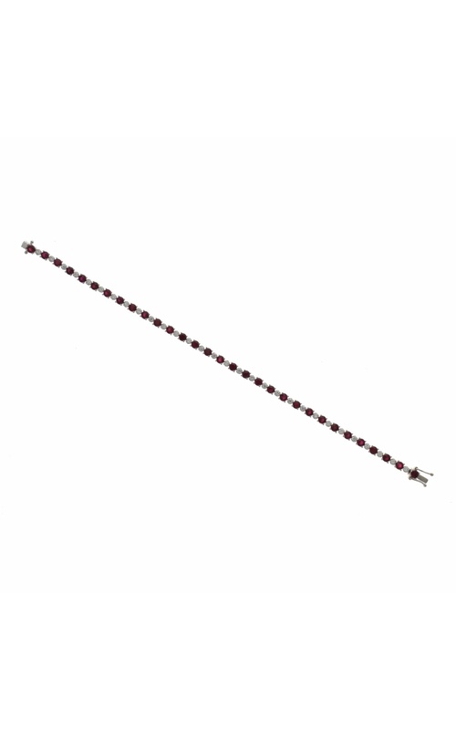 18k white gold diamond and Ruby bracelet with 33=0.85ctw G/H SI round diamonds and 33=4.17ctw round rubies