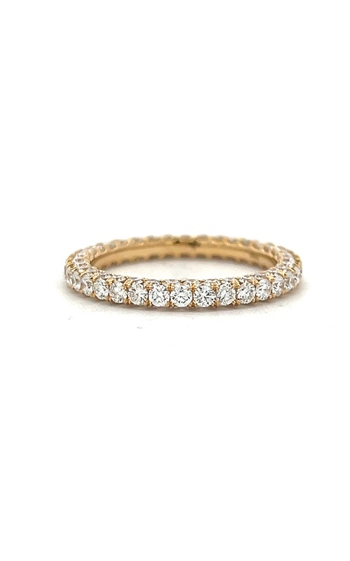 Yellow 18 Karat Wedding Band Size 10.5 With 2.19Tw Round G/H Si Diamonds