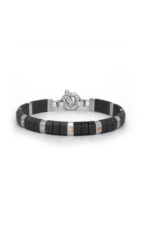 Baraka 18KR, titanium and SS Cyborg Ceramic bracelet with 0.02ct diamond on clasp