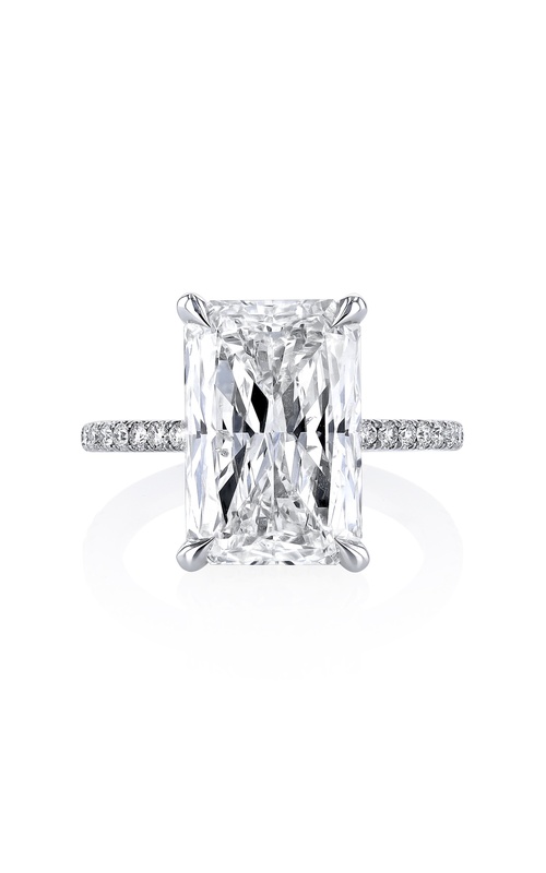 Platinum Radiant cut Diamond Engagement Ring