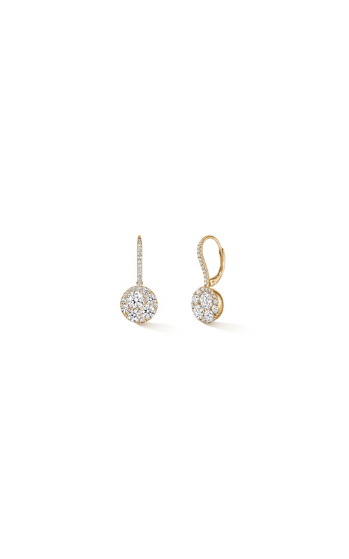 Hearts on fire 18k yellow gold Tessa leverback earrings