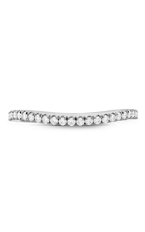 Hearts On Fire White 18 Karat Transcend Premier Curved Diamond Band Size 6.5 With 24 = 0.19Tw Round G/H Vs Diamonds