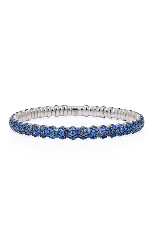 Zydo White 18 Karat Stretch Sapphire Bracelet